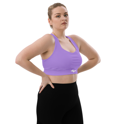 Michigan Upper Peninsula Longline Sports Bra (w/ UP Outline) | Lavender