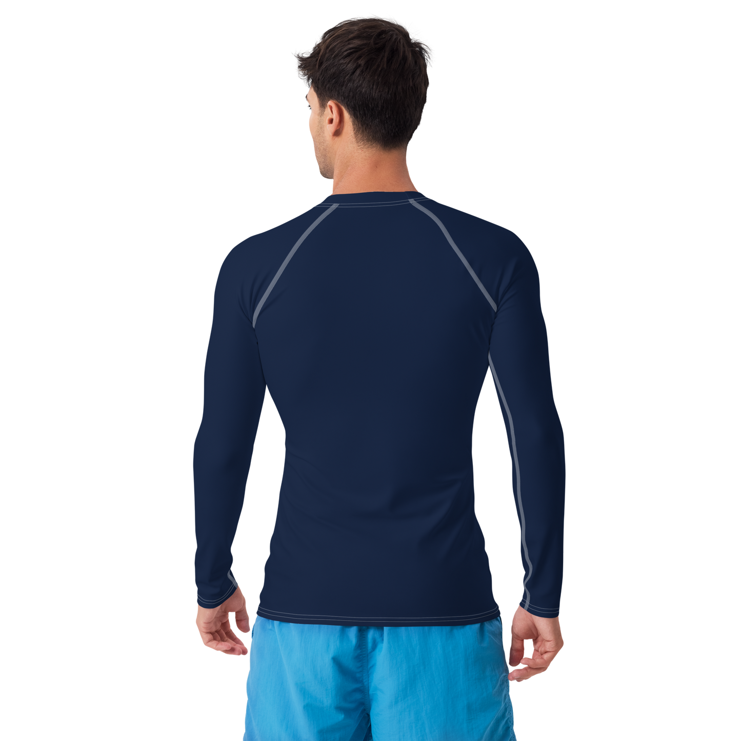 Michigan Upper Peninsula Rash Guard (w/ UP USA Flag Outline) | Men's - Navy