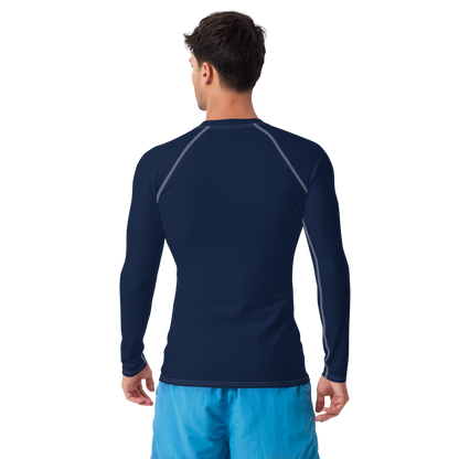 Michigan Upper Peninsula Rash Guard (w/ UP USA Flag Outline) | Men's - Navy