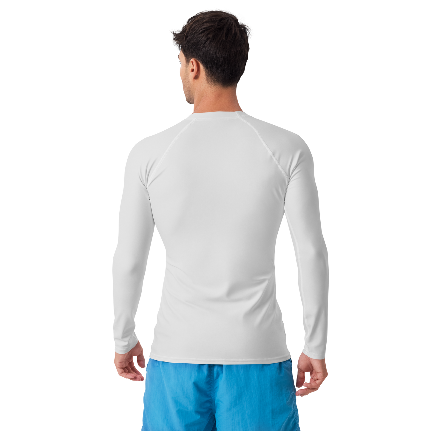 Michigan Upper Peninsula Rash Guard (w/ UP USA Flag) | Men's - Birch Bark White