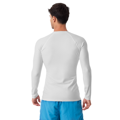 Michigan Upper Peninsula Rash Guard (w/ UP USA Flag) | Men's - Birch Bark White