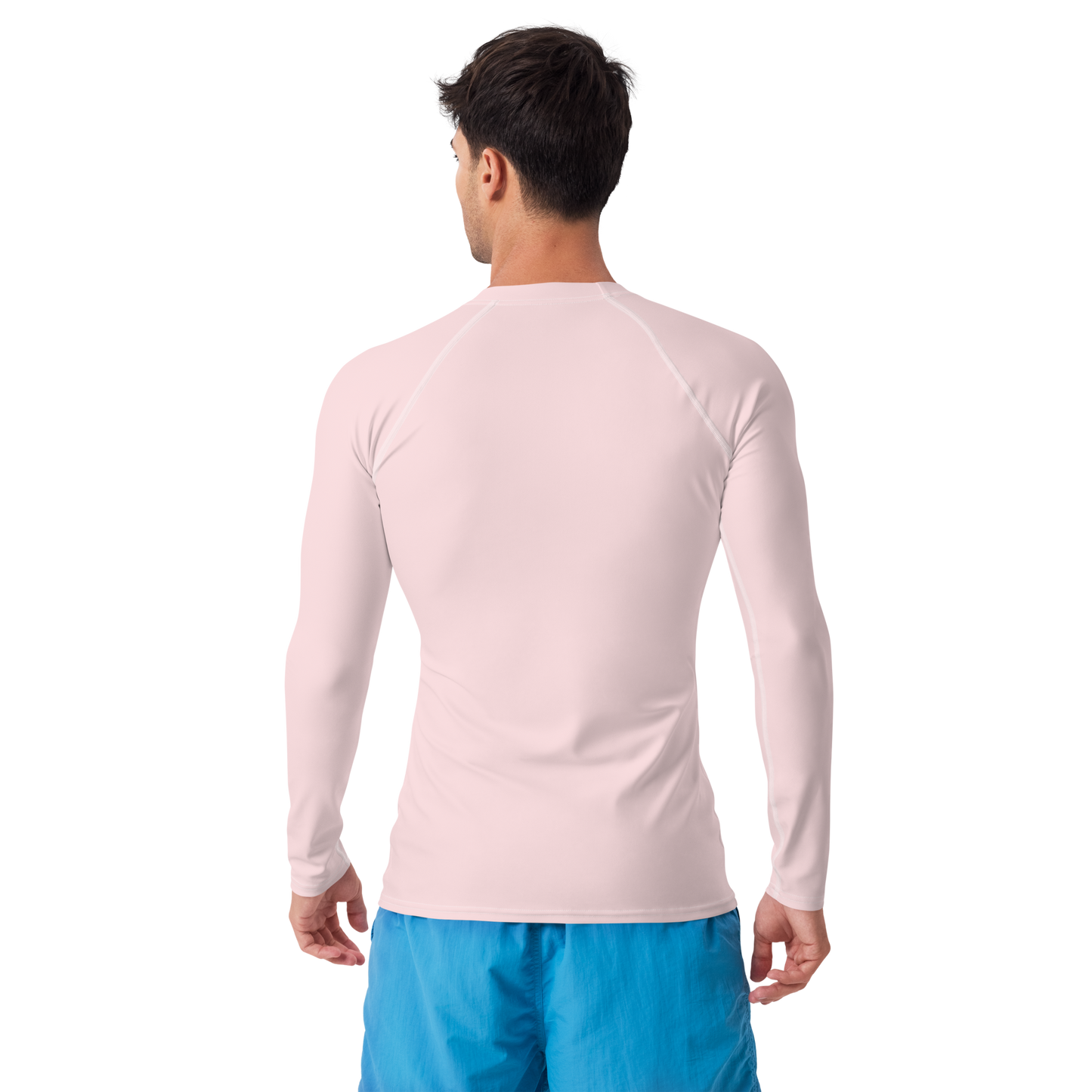 Michigan Upper Peninsula Rash Guard (w/ UP USA Flag) | Men's - Pale Pink