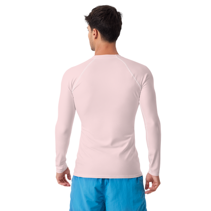 Michigan Upper Peninsula Rash Guard (w/ UP USA Flag) | Men's - Pale Pink