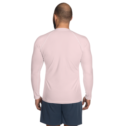 Michigan Upper Peninsula Rash Guard (w/ UP USA Flag) | Men's - Pale Pink