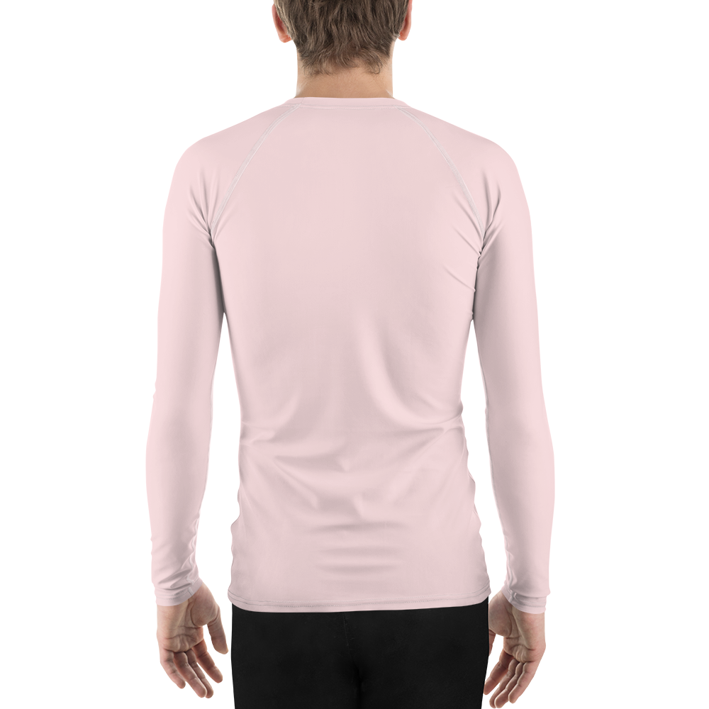 Michigan Upper Peninsula Rash Guard (w/ UP USA Flag) | Men's - Pale Pink