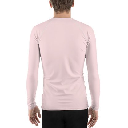 Michigan Upper Peninsula Rash Guard (w/ UP USA Flag) | Men's - Pale Pink