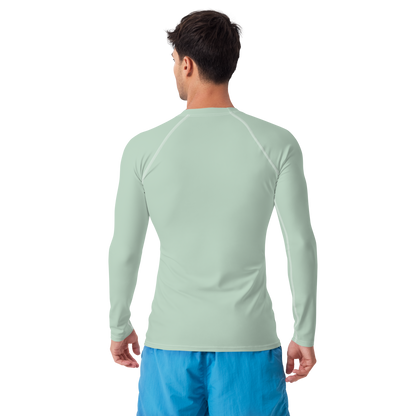 Michigan Upper Peninsula Rash Guard (w/ UP USA Flag) | Men's - Sea Green