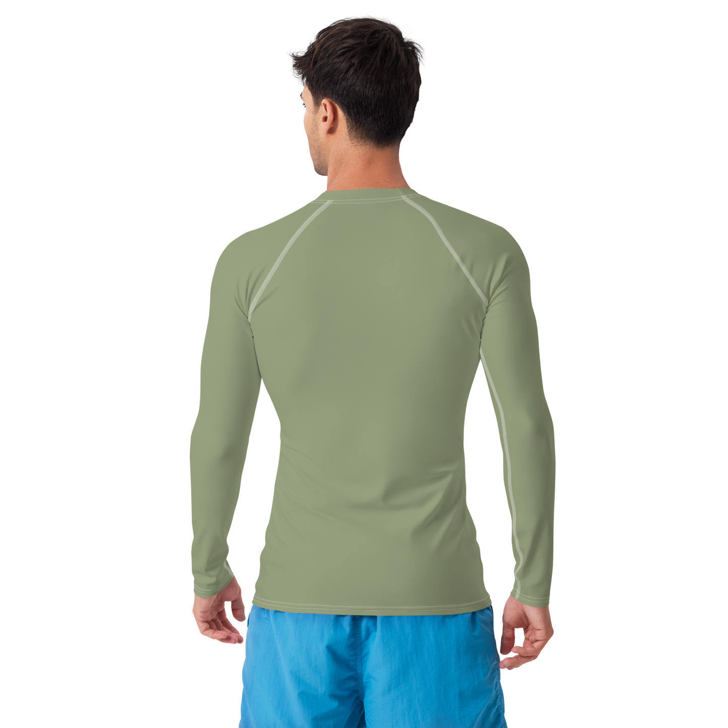 Michigan Upper Peninsula Rash Guard (w/ UP USA Flag) | Men's - Beachgrass Green