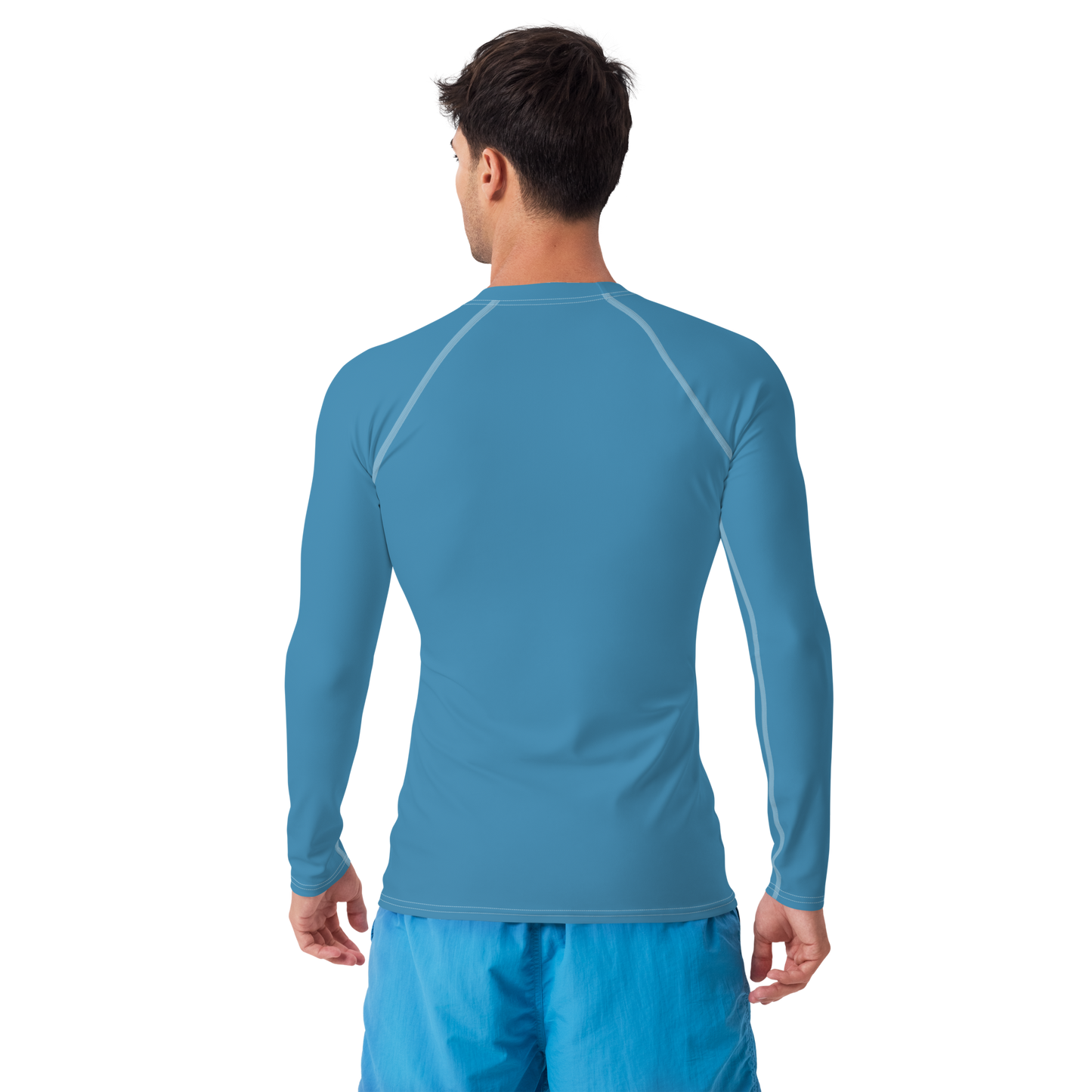 Michigan Upper Peninsula Rash Guard (w/ UP USA Flag) | Men's - Lake Michigan Blue