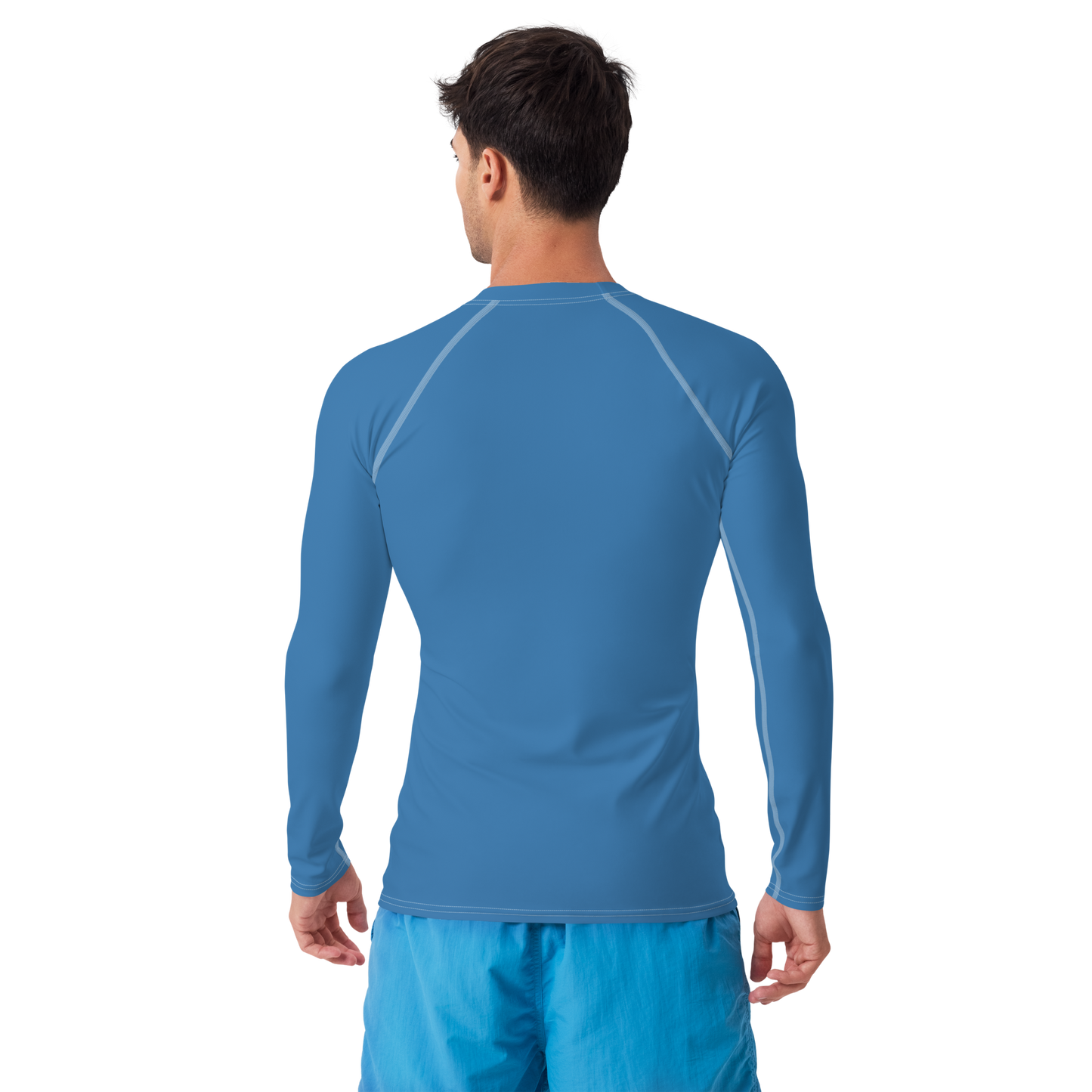 Michigan Upper Peninsula Rash Guard (w/ UP USA Flag) | Men's - Lake Superior Blue