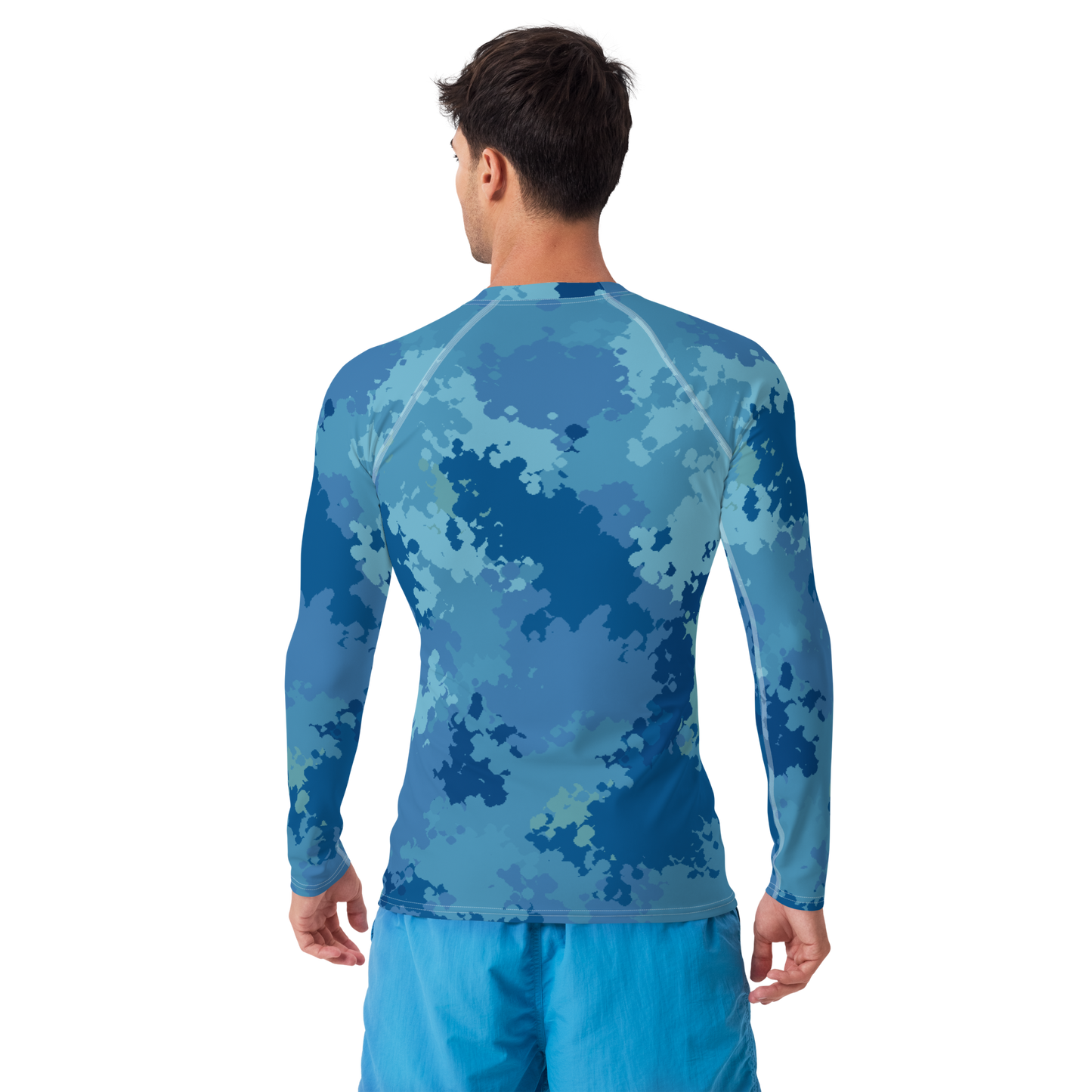 Michigan Upper Peninsula Rash Guard (w/ UP USA Flag) | Men's - Great Lakes Camo