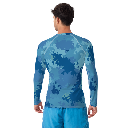 Michigan Upper Peninsula Rash Guard (w/ UP USA Flag) | Men's - Great Lakes Camo