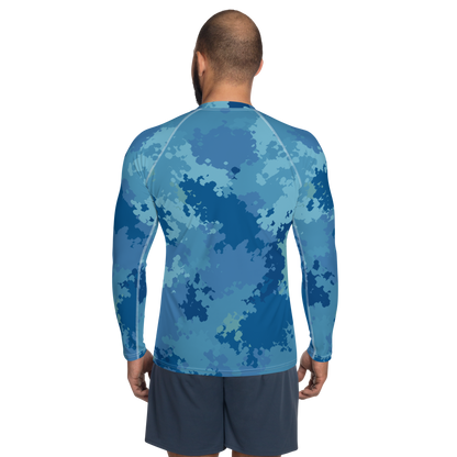 Michigan Upper Peninsula Rash Guard (w/ UP USA Flag) | Men's - Great Lakes Camo