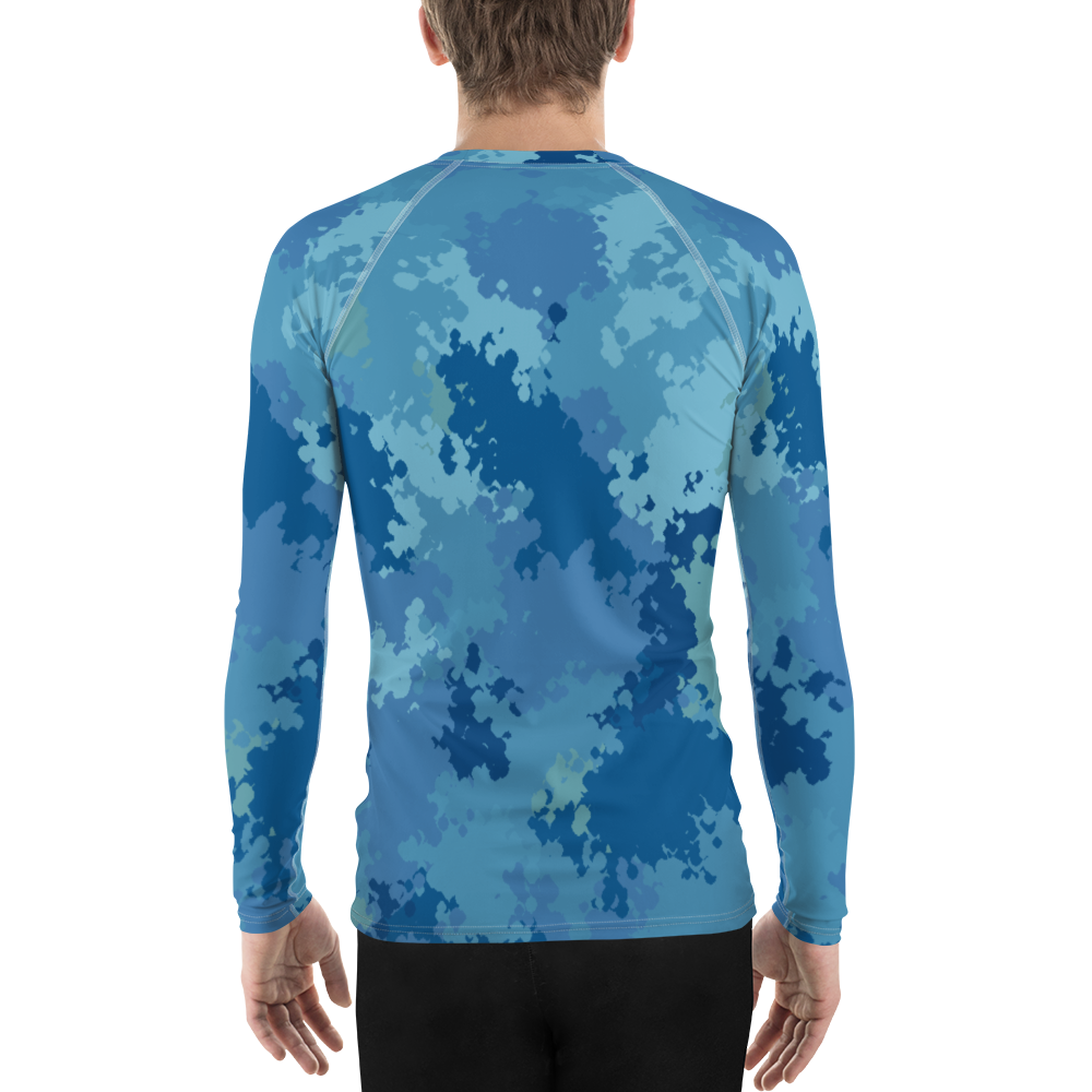 Michigan Upper Peninsula Rash Guard (w/ UP USA Flag) | Men's - Great Lakes Camo