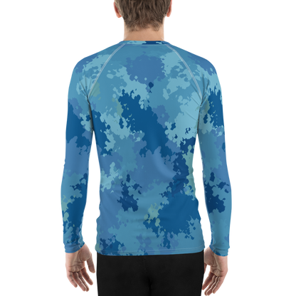 Michigan Upper Peninsula Rash Guard (w/ UP USA Flag) | Men's - Great Lakes Camo