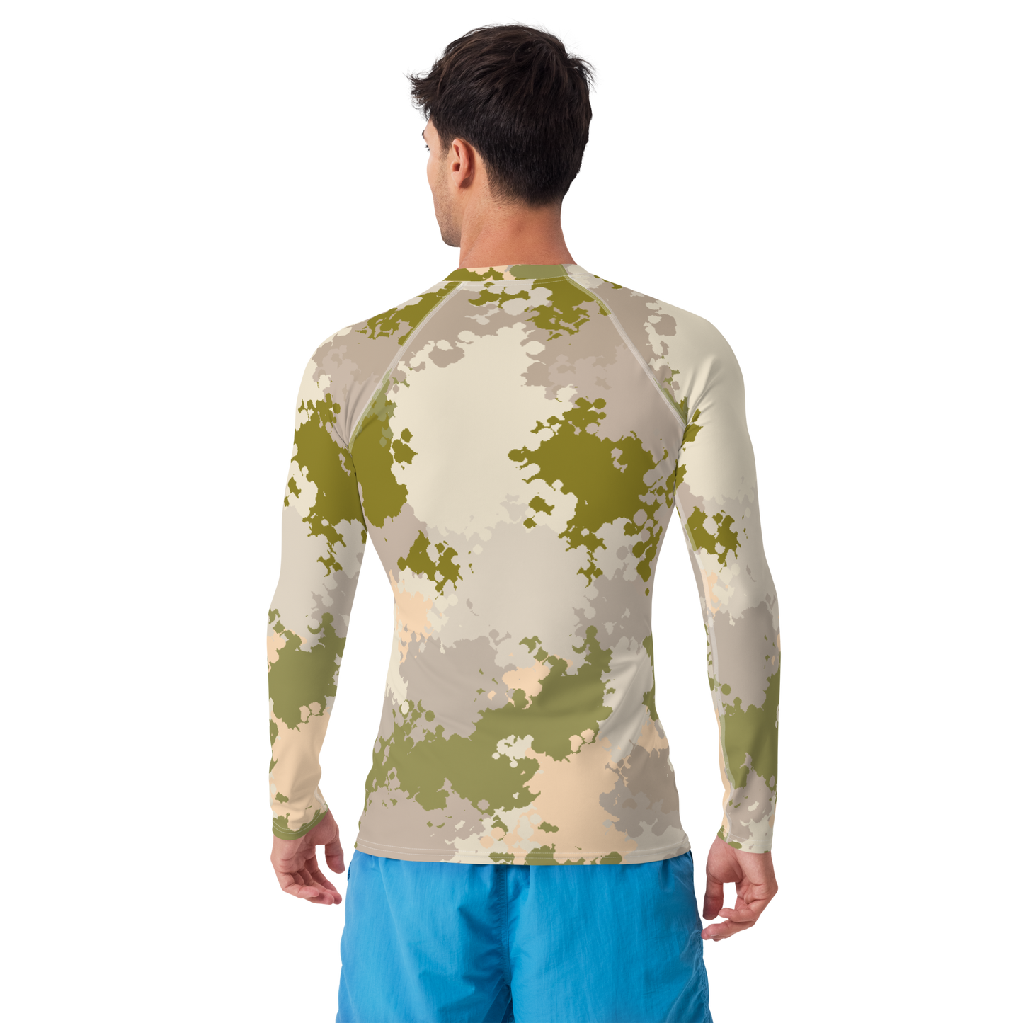 Michigan Upper Peninsula Rash Guard (w/ UP USA Flag) | Men's - Rosy Mound Camo