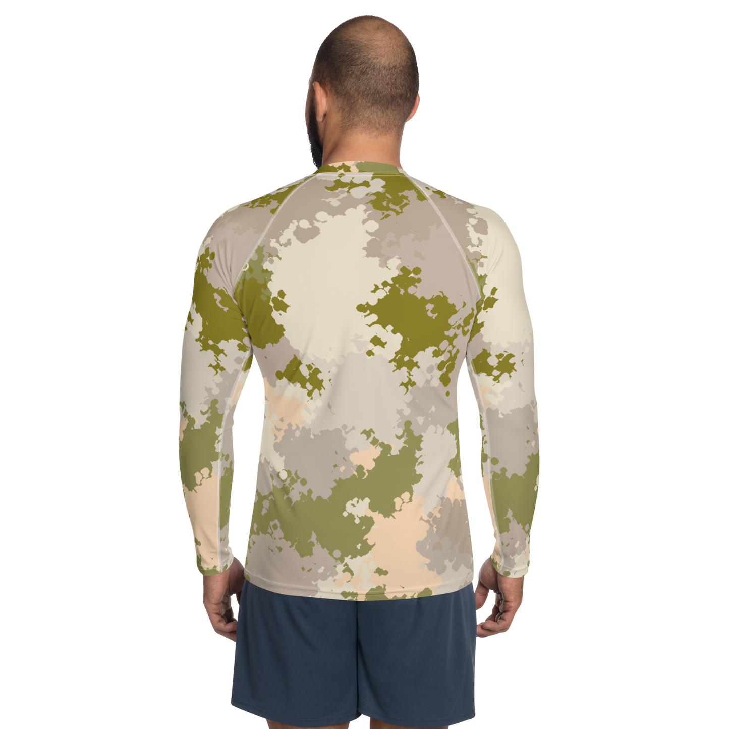 Michigan Upper Peninsula Rash Guard (w/ UP USA Flag) | Men's - Rosy Mound Camo