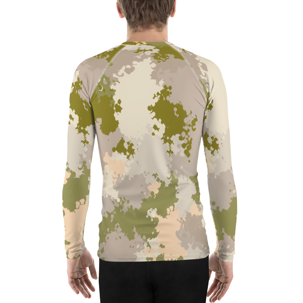 Michigan Upper Peninsula Rash Guard (w/ UP USA Flag) | Men's - Rosy Mound Camo