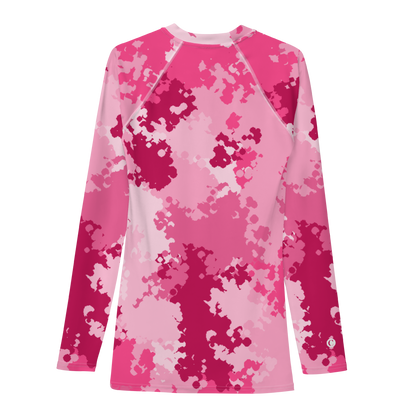 Michigan Upper Peninsula Rash Guard (w/ UP USA Flag) | Men's - Pink Camo