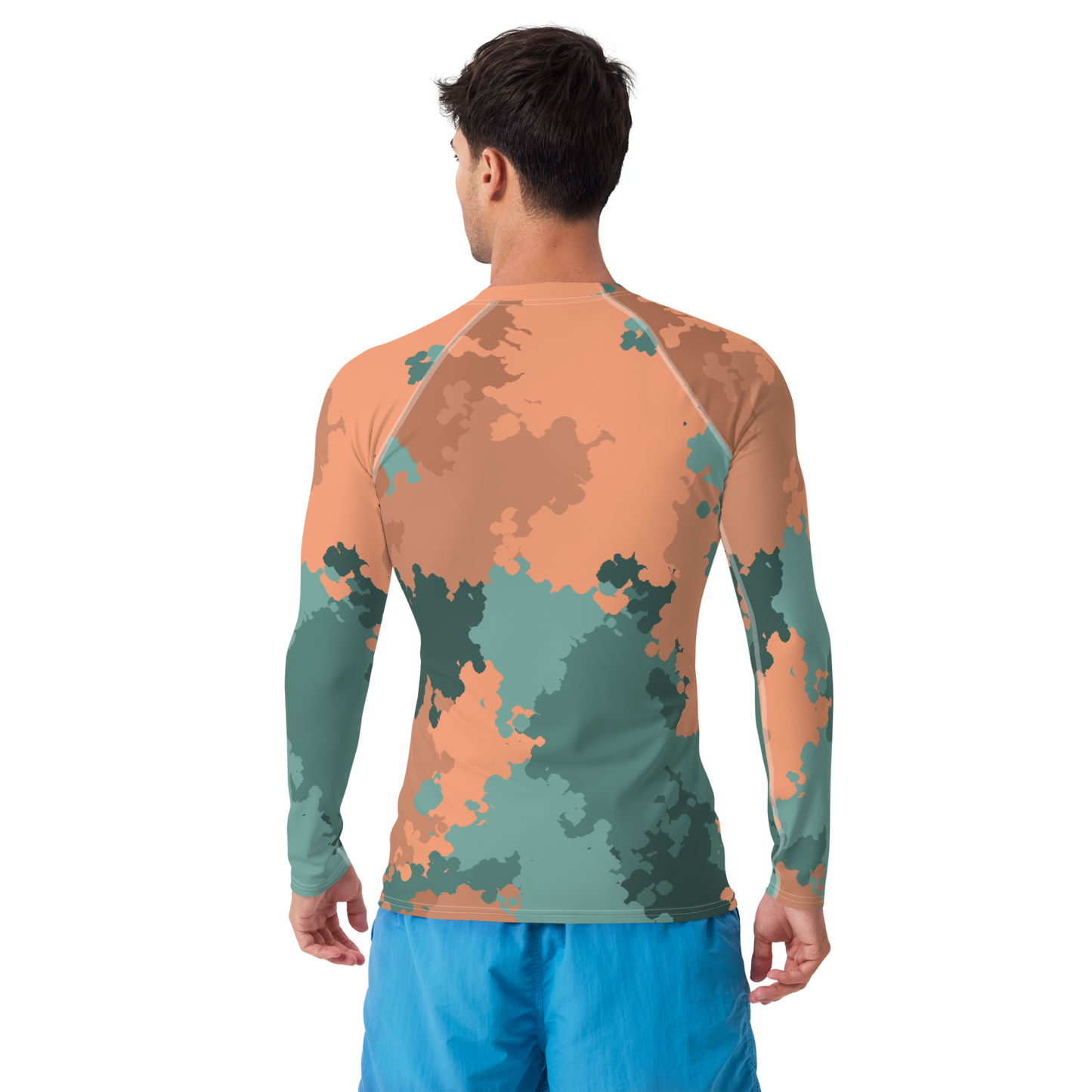 Michigan Upper Peninsula Rash Guard (w/ UP USA Flag) | Men's - Copper Country Camo