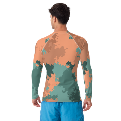 Michigan Upper Peninsula Rash Guard (w/ UP USA Flag) | Men's - Copper Country Camo