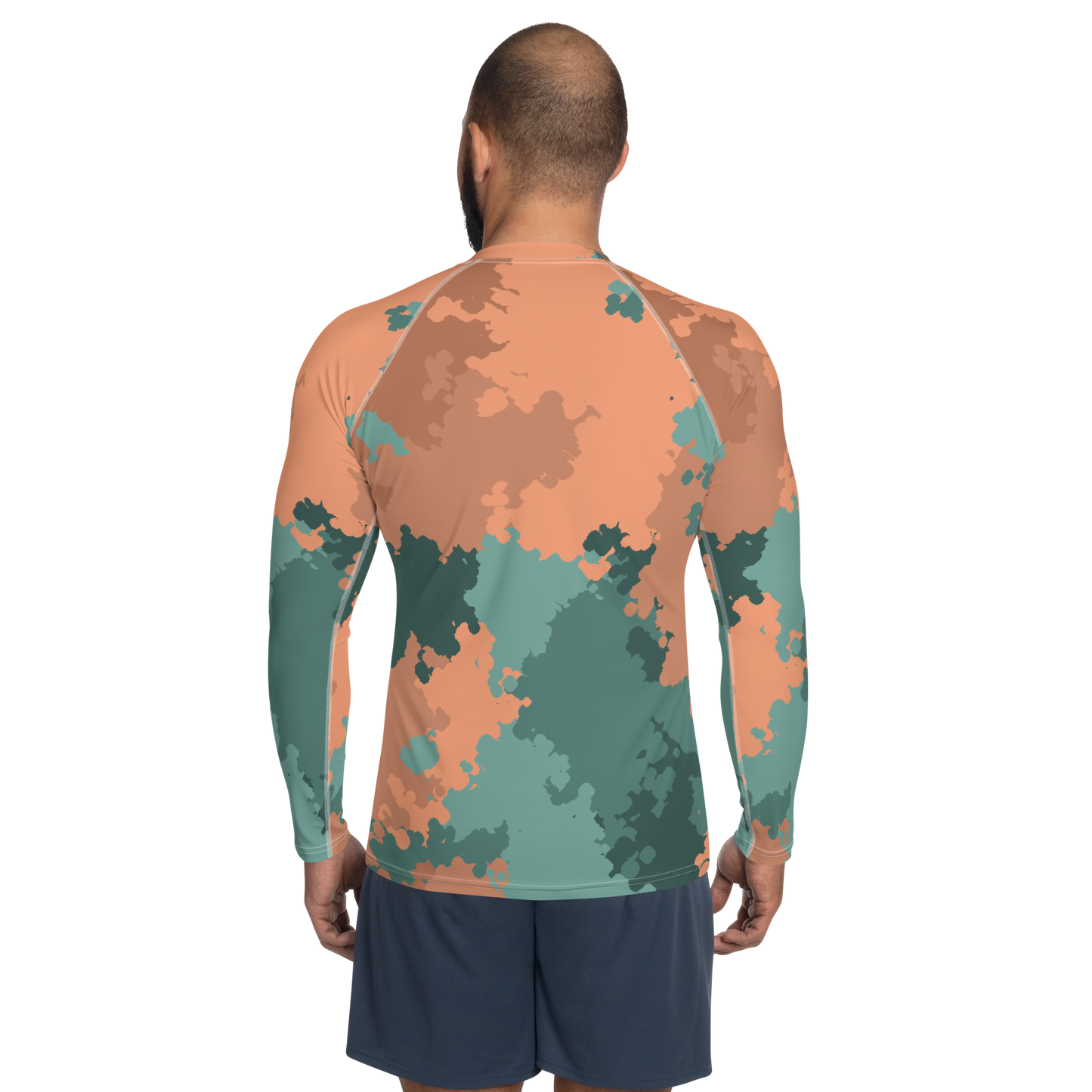 Michigan Upper Peninsula Rash Guard (w/ UP USA Flag) | Men's - Copper Country Camo