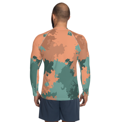 Michigan Upper Peninsula Rash Guard (w/ UP USA Flag) | Men's - Copper Country Camo