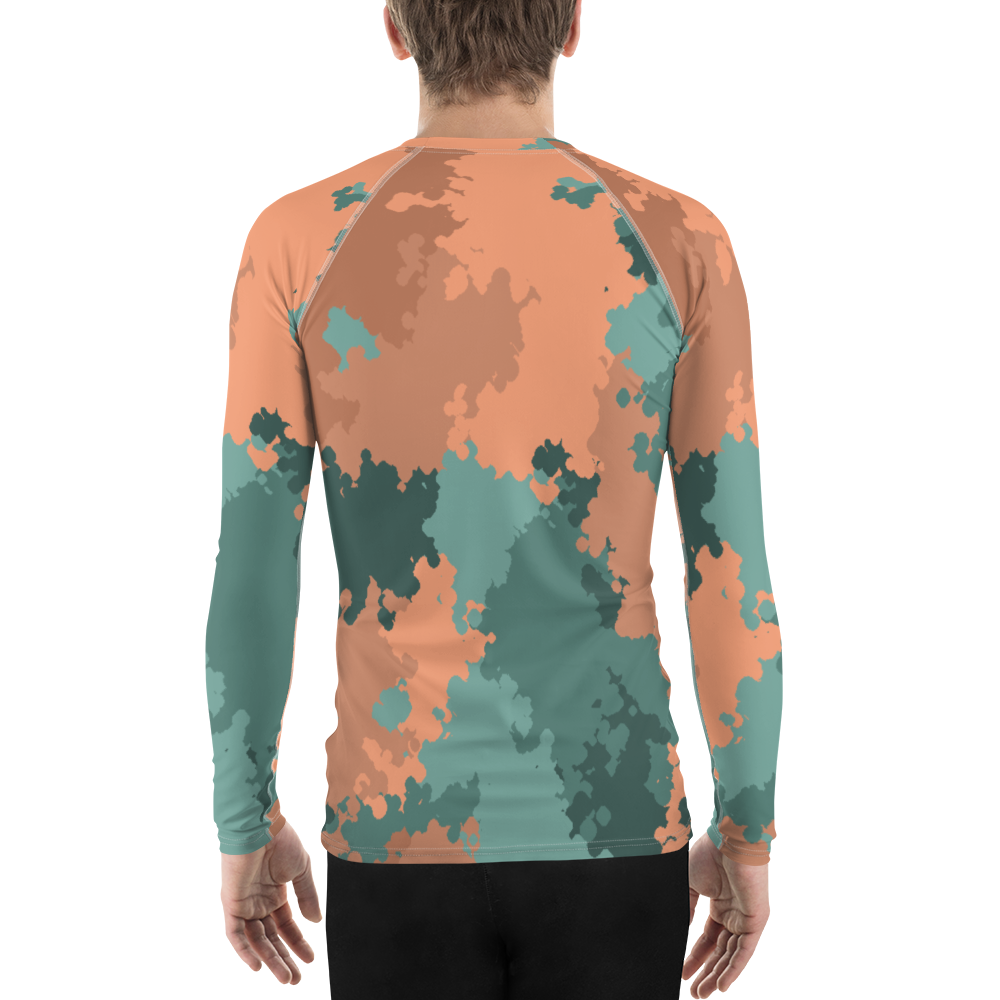 Michigan Upper Peninsula Rash Guard (w/ UP USA Flag) | Men's - Copper Country Camo