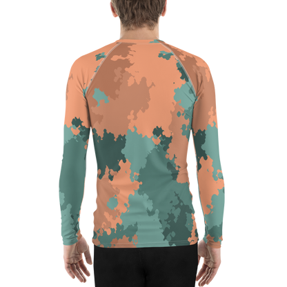 Michigan Upper Peninsula Rash Guard (w/ UP USA Flag) | Men's - Copper Country Camo