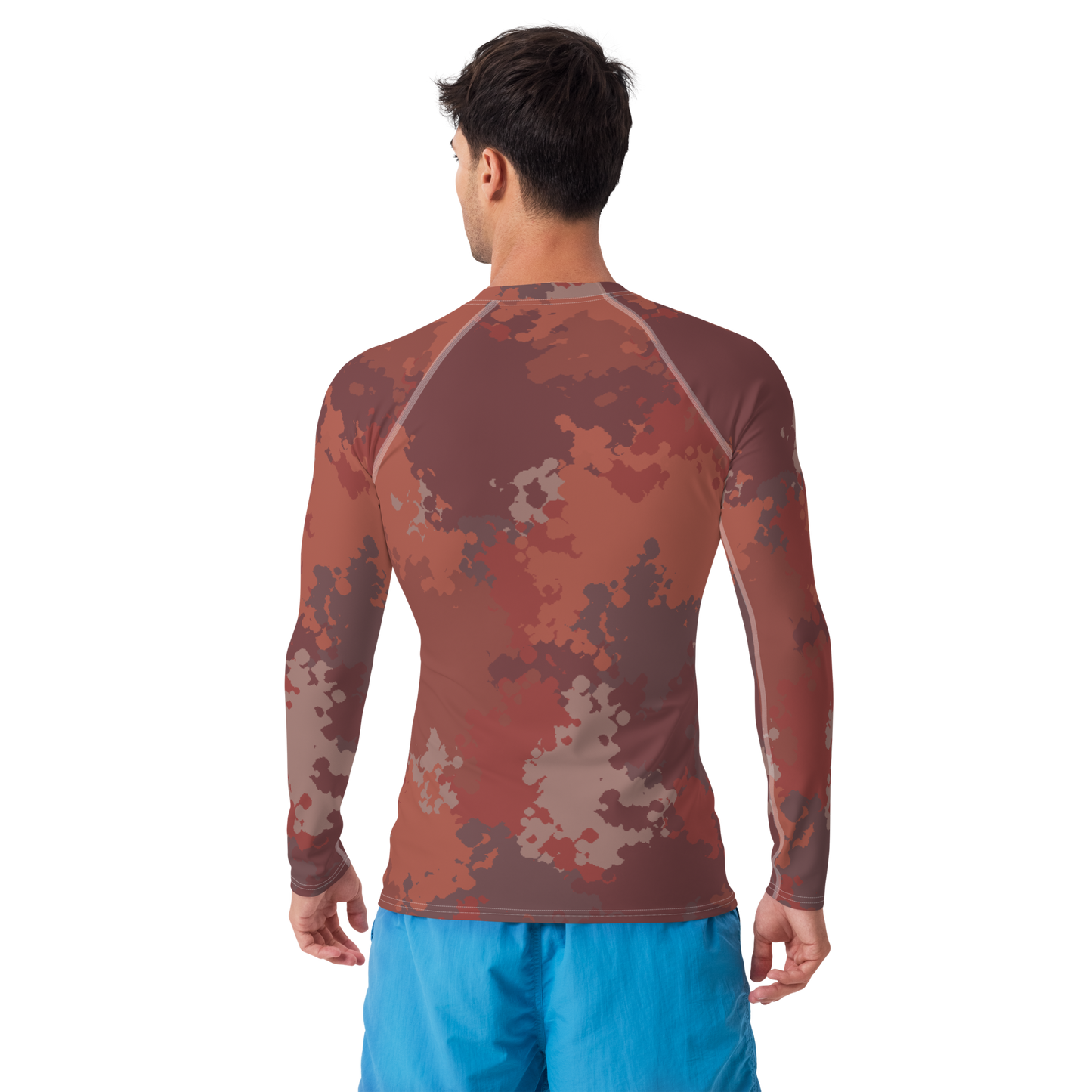 Michigan Upper Peninsula Rash Guard (w/ UP USA Flag) | Men's - Ore Dock Camo