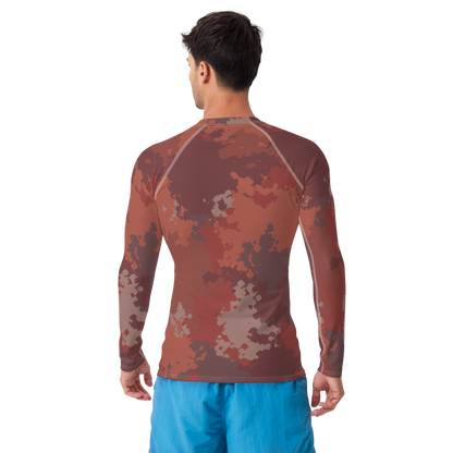 Michigan Upper Peninsula Rash Guard (w/ UP USA Flag) | Men's - Ore Dock Camo