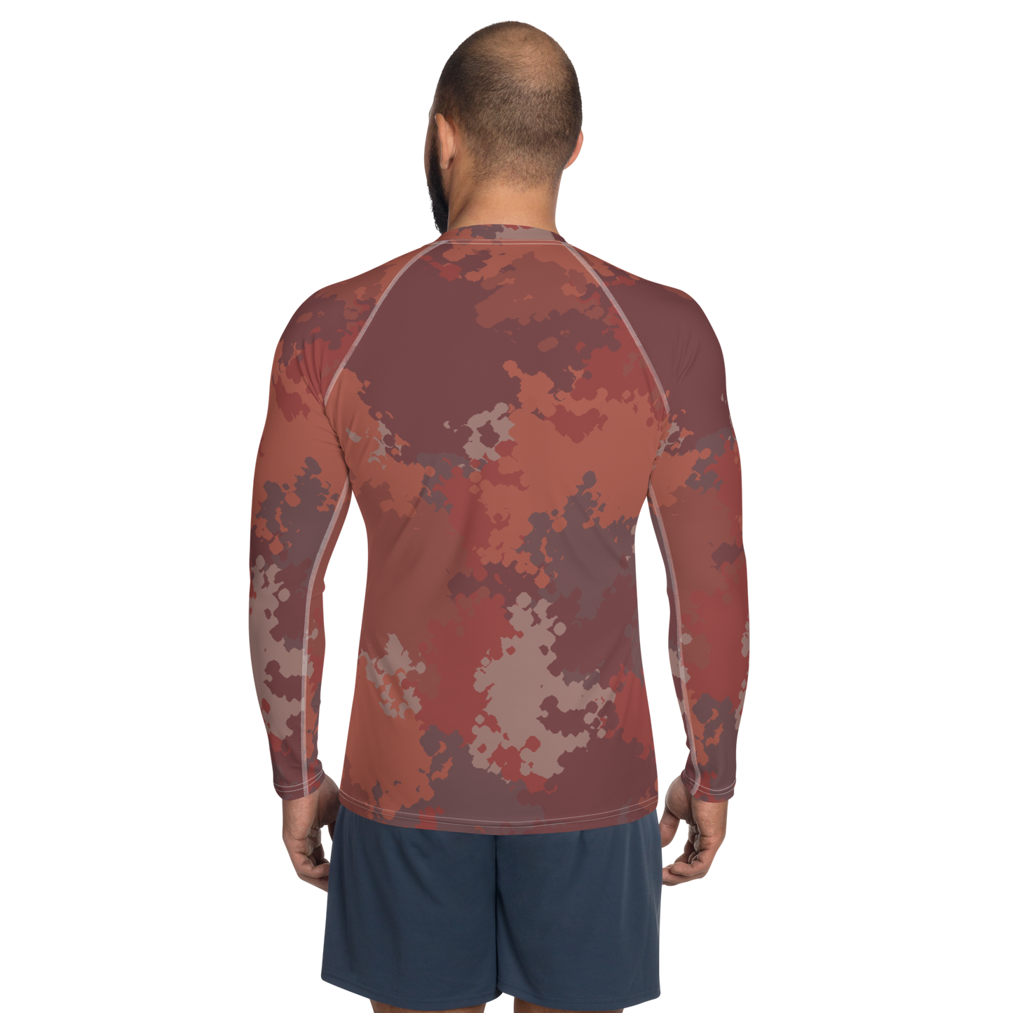 Michigan Upper Peninsula Rash Guard (w/ UP USA Flag) | Men's - Ore Dock Camo