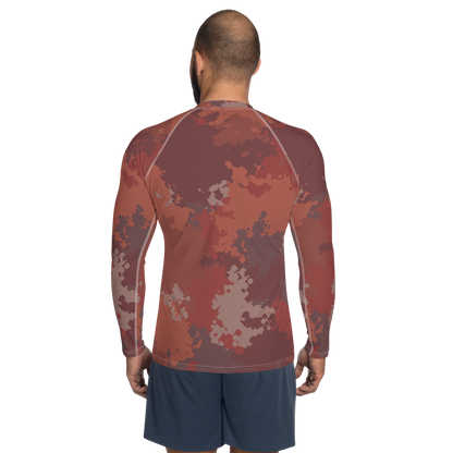 Michigan Upper Peninsula Rash Guard (w/ UP USA Flag) | Men's - Ore Dock Camo