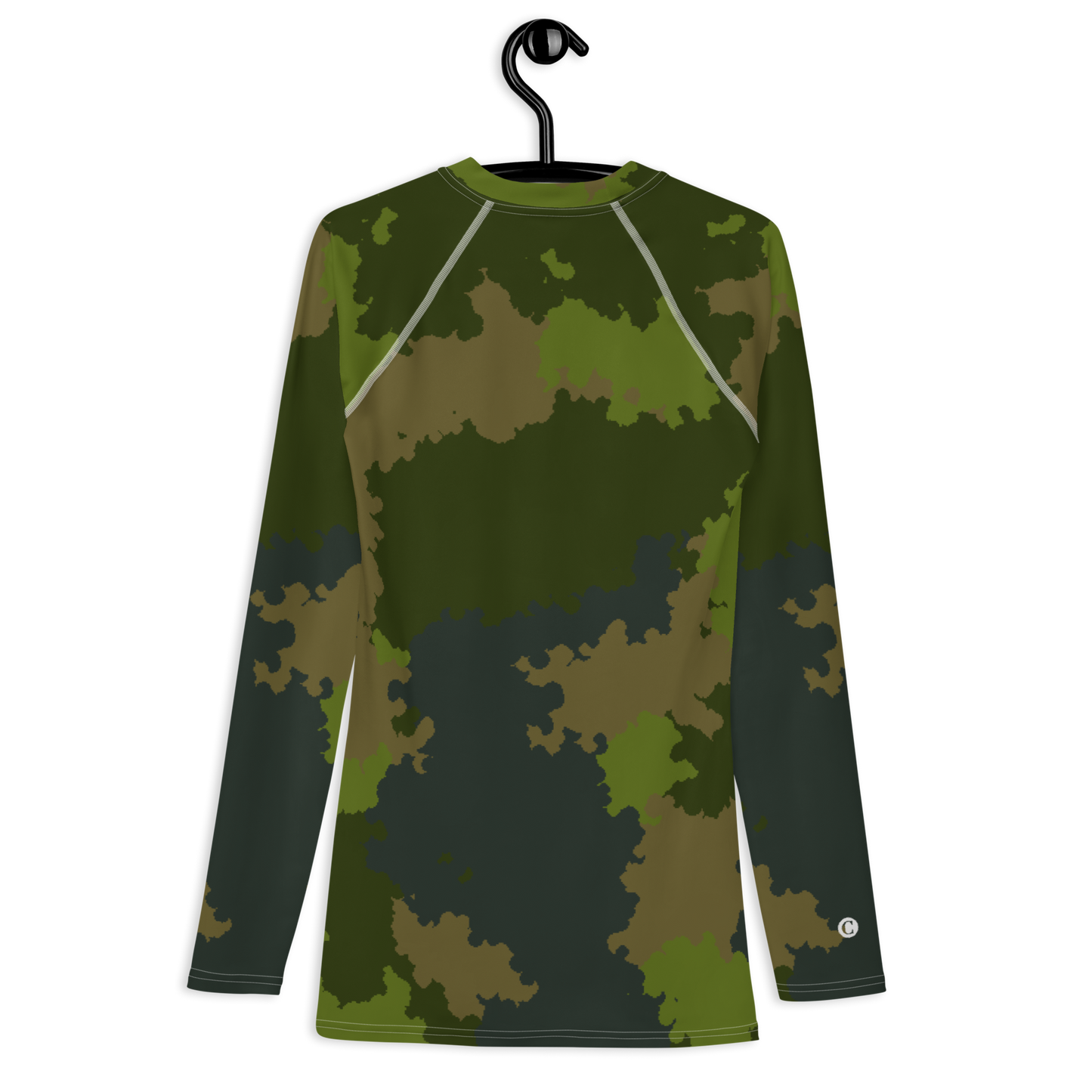 Michigan Upper Peninsula Rash Guard (w/ UP USA Flag) | Men's - Woodland Camo