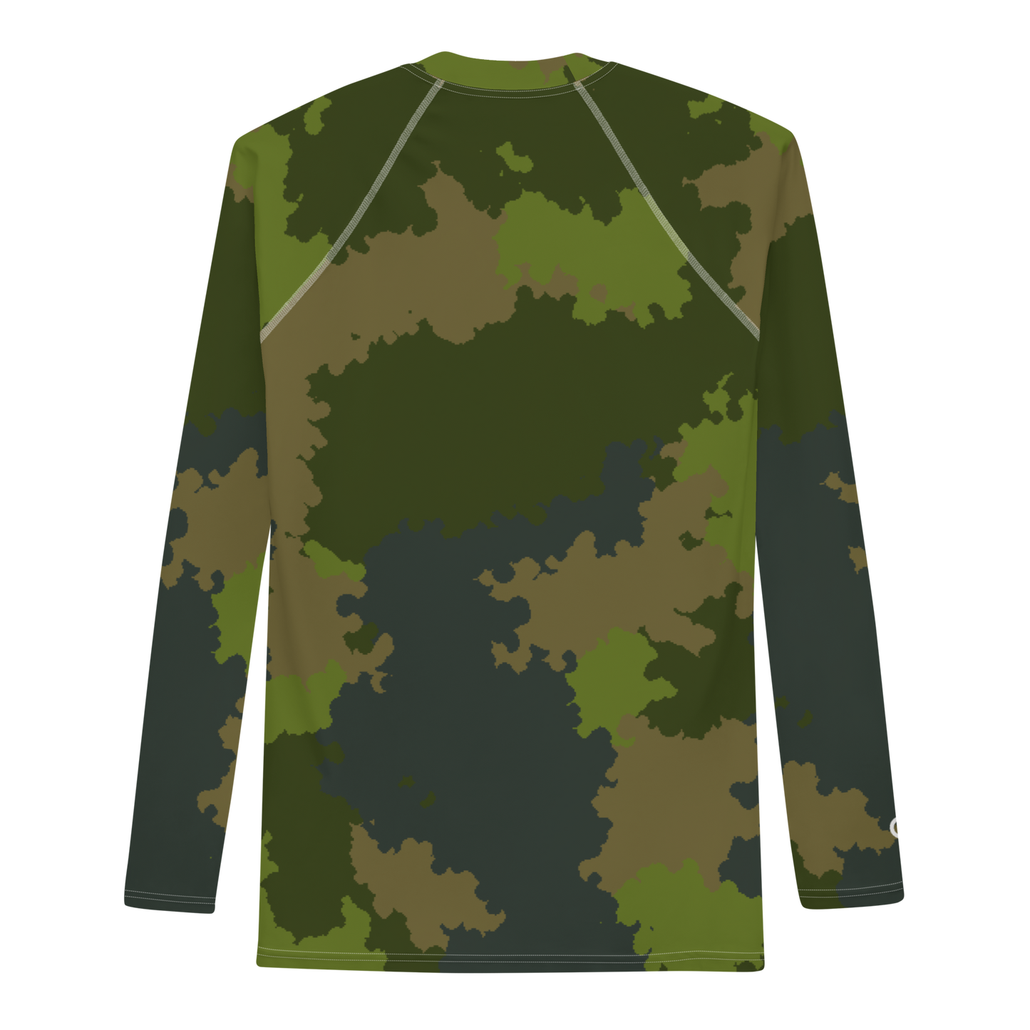 Michigan Upper Peninsula Rash Guard (w/ UP USA Flag) | Men's - Woodland Camo