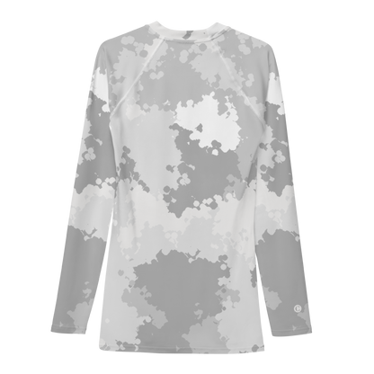 Michigan Upper Peninsula Rash Guard (w/ UP USA Flag) | Men's - Snow Camo