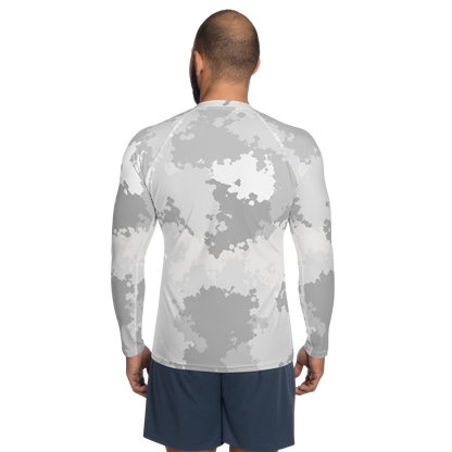 Michigan Upper Peninsula Rash Guard (w/ UP USA Flag) | Men's - Snow Camo