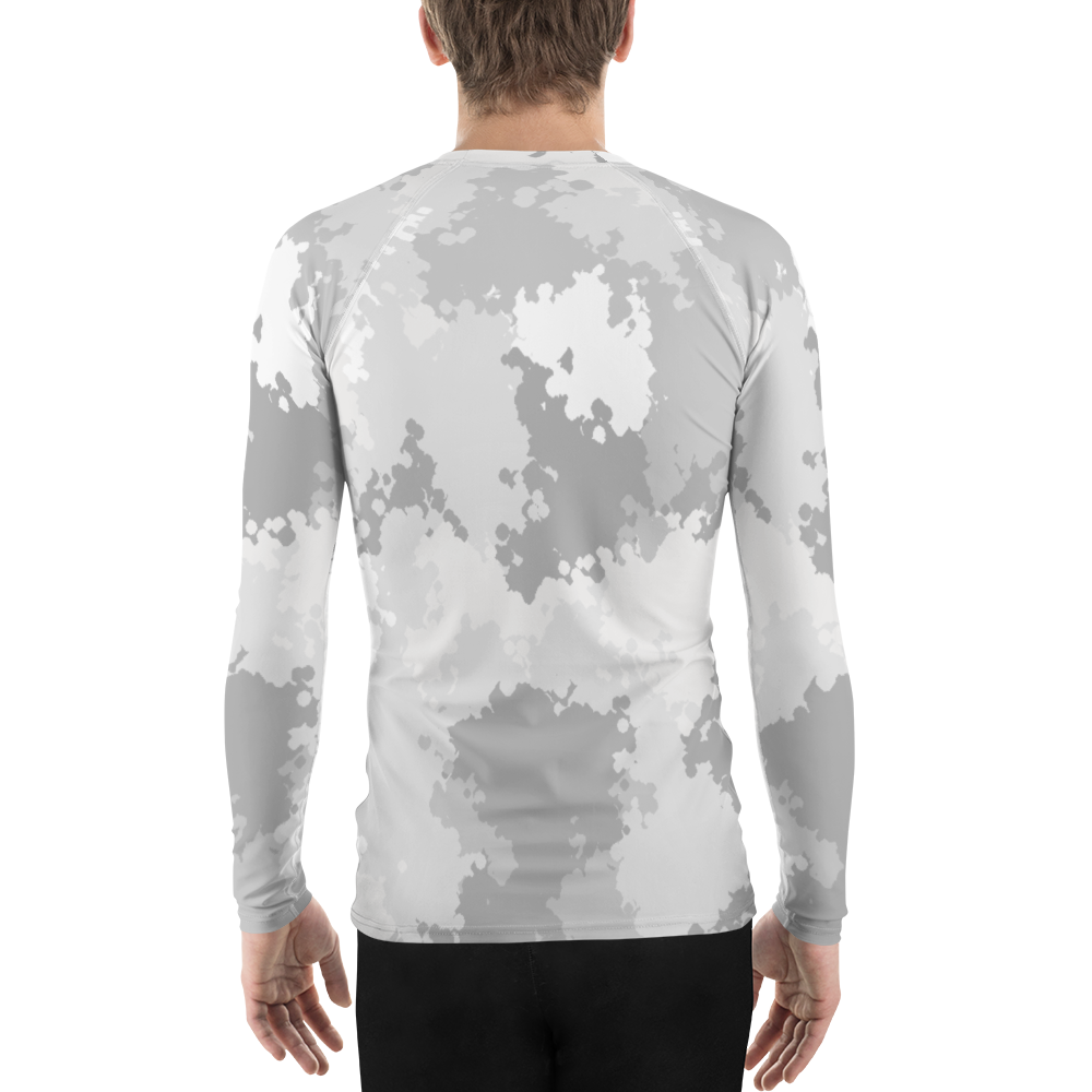 Michigan Upper Peninsula Rash Guard (w/ UP USA Flag) | Men's - Snow Camo