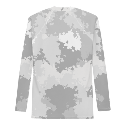 Michigan Upper Peninsula Rash Guard (w/ UP USA Flag) | Men's - Snow Camo