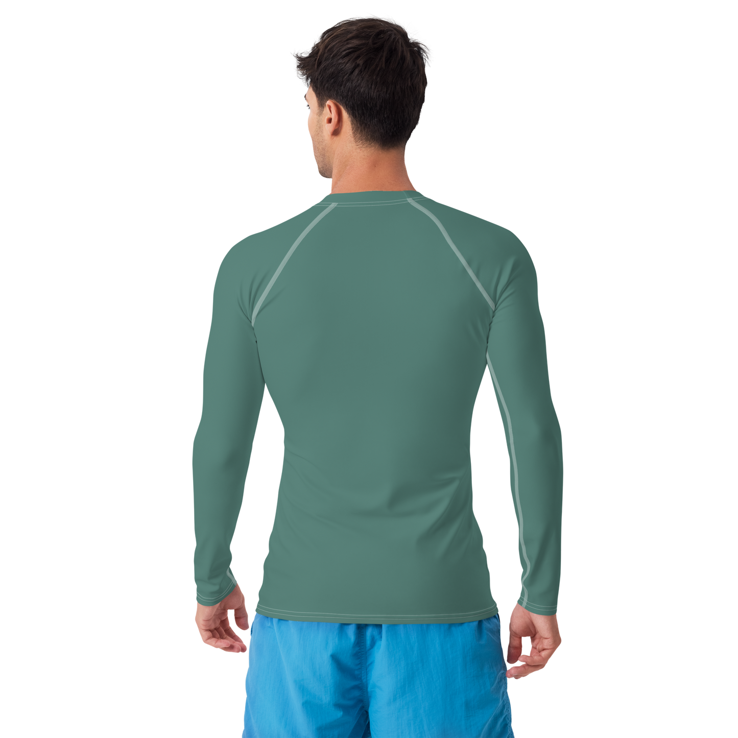 Michigan Upper Peninsula Rash Guard (w/ UP USA Flag) | Men's - Copper Green