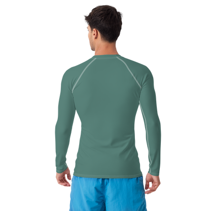 Michigan Upper Peninsula Rash Guard (w/ UP USA Flag) | Men's - Copper Green