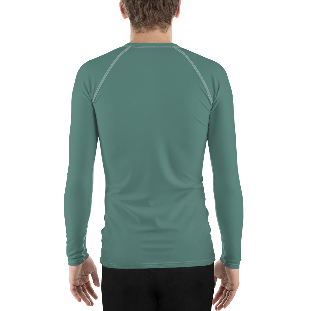 Michigan Upper Peninsula Rash Guard (w/ UP USA Flag) | Men's - Copper Green