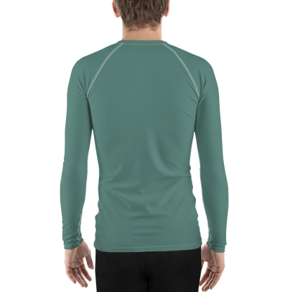 Michigan Upper Peninsula Rash Guard (w/ UP USA Flag) | Men's - Copper Green