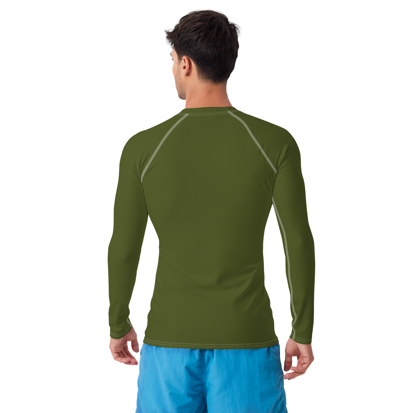 Michigan Upper Peninsula Rash Guard (w/ UP USA Flag) | Men's - Army Green