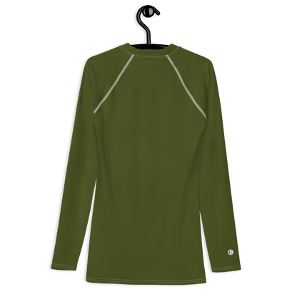 Michigan Upper Peninsula Rash Guard (w/ UP USA Flag) | Men's - Army Green