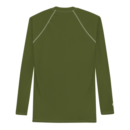 Michigan Upper Peninsula Rash Guard (w/ UP USA Flag) | Men's - Army Green