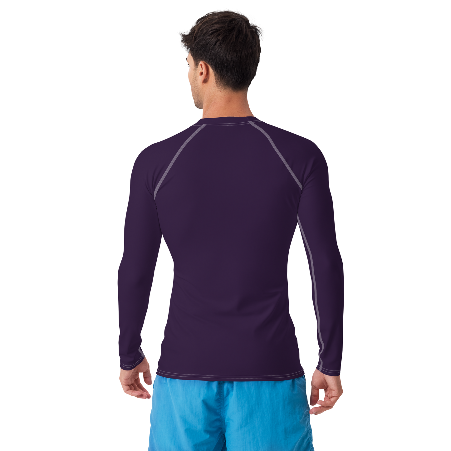 Michigan Upper Peninsula Rash Guard (w/ UP USA Flag) | Men's - Blackcurrant