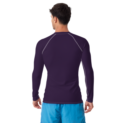 Michigan Upper Peninsula Rash Guard (w/ UP USA Flag) | Men's - Blackcurrant