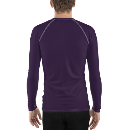 Michigan Upper Peninsula Rash Guard (w/ UP USA Flag) | Men's - Blackcurrant