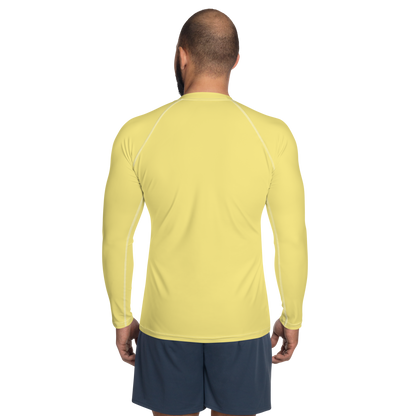 Michigan Upper Peninsula Rash Guard (w/ UP USA Flag) | Men's - Cherry Yellow